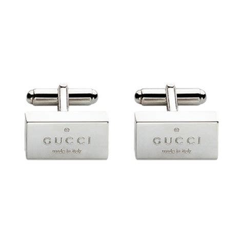 silver gucci cufflinks for men